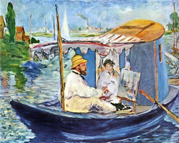 モネのスタジオボート2 エドゥアール・マネ Oil Paintings